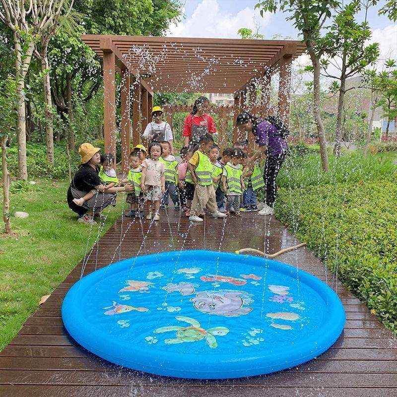 Pet-friendly Inflatable Sprinkler mat for summer fun