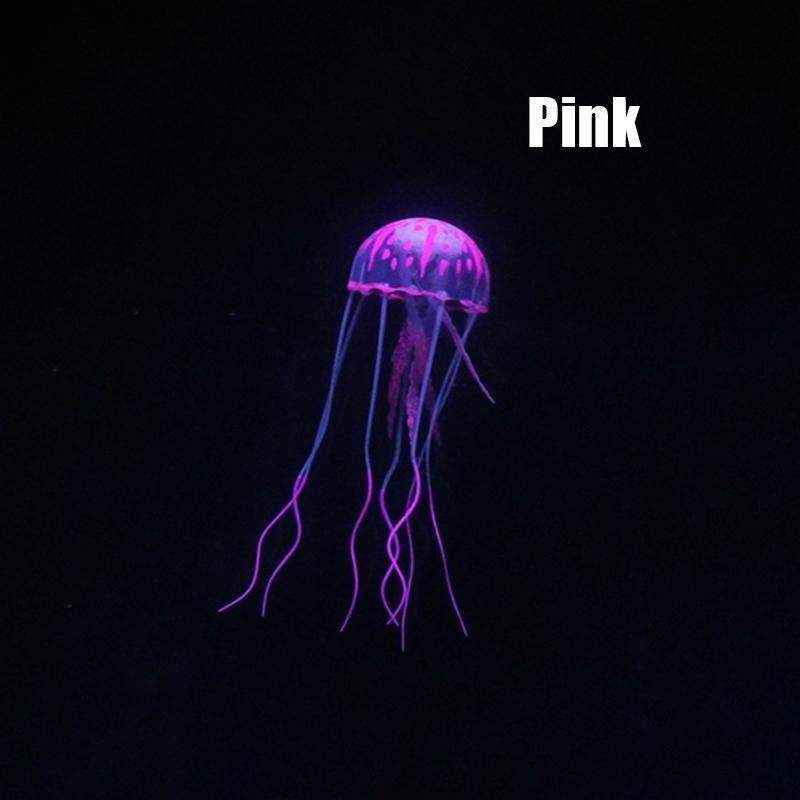 Glowing Jellyfish Ornament For Fish Tank 4 Colours