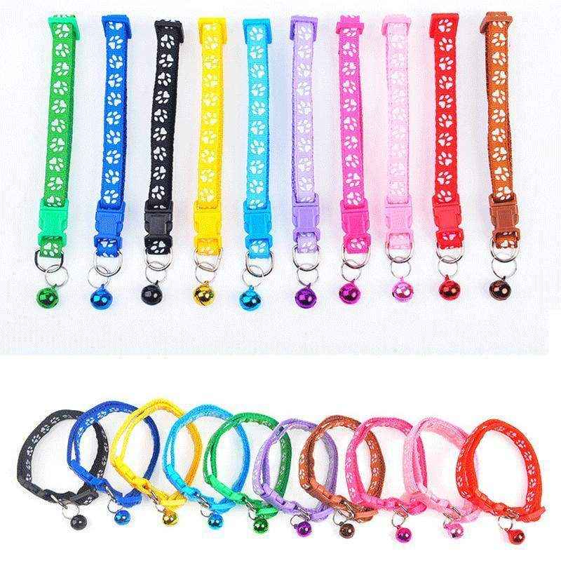 Adjustable Pet Collar Set 12pcs Assorted Puppy ID Collars with Bell