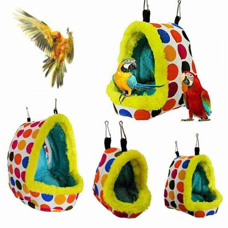 Colorful Bird Hammock providing a cozy resting place for pet birds