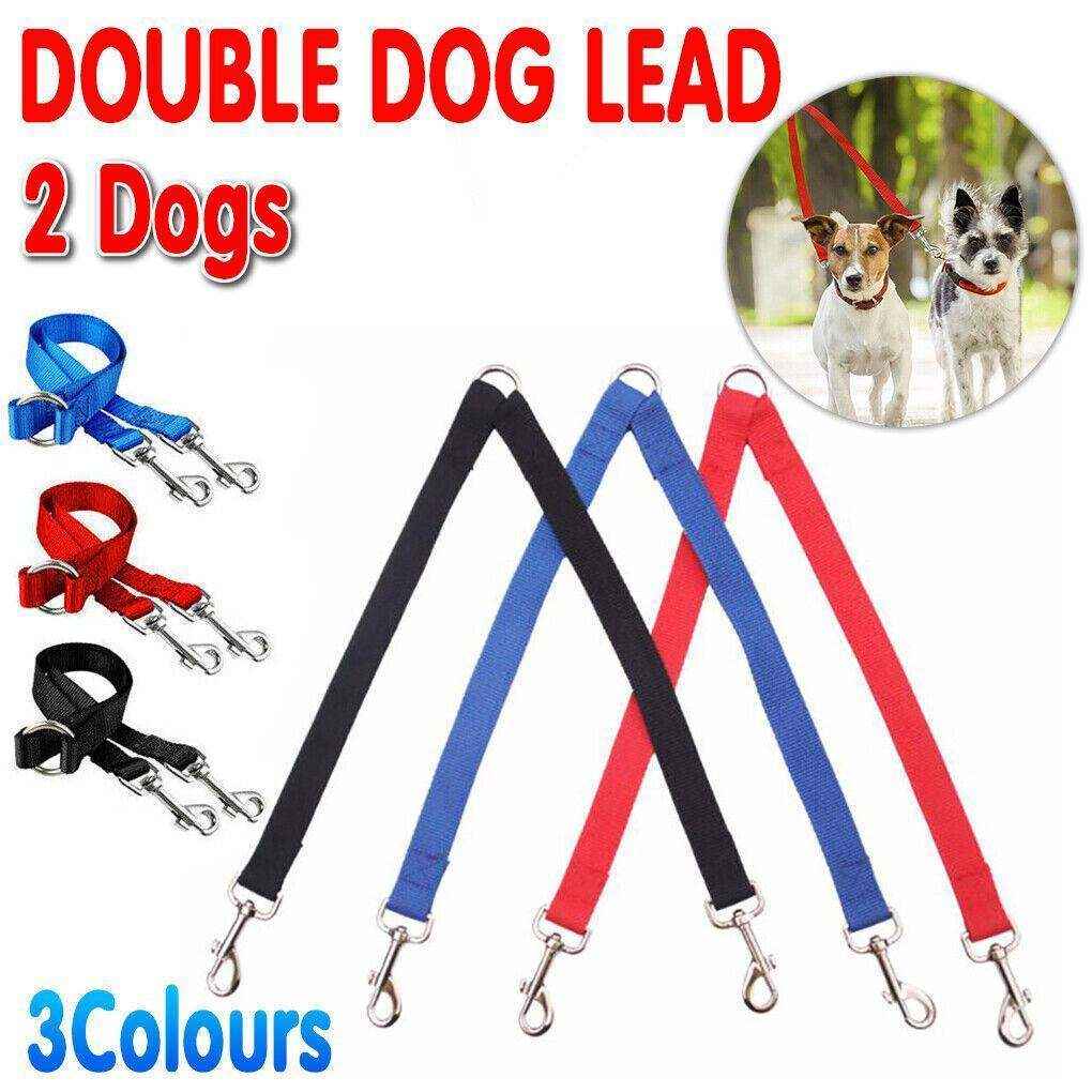 Tangle-Free Double Dog Lead for Two Pets Walking Convenience