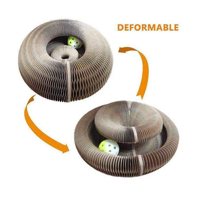 Multifunctional Cat Scratch Toy for Play Rest and Claw Care