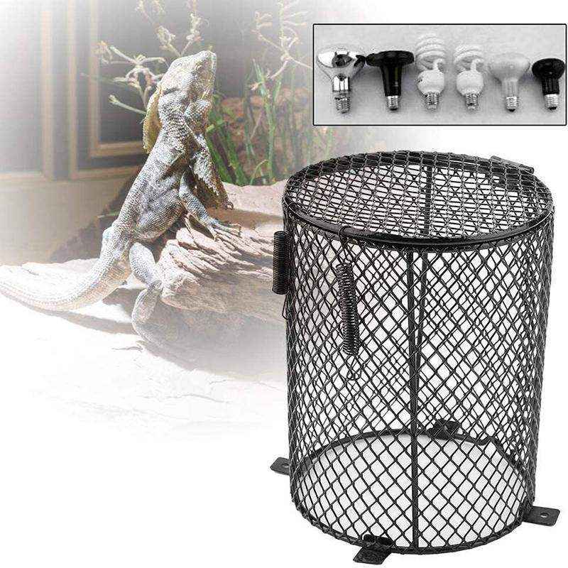 Round Reptile Heat Lamp Bulb Protector 11.5x15.5cm