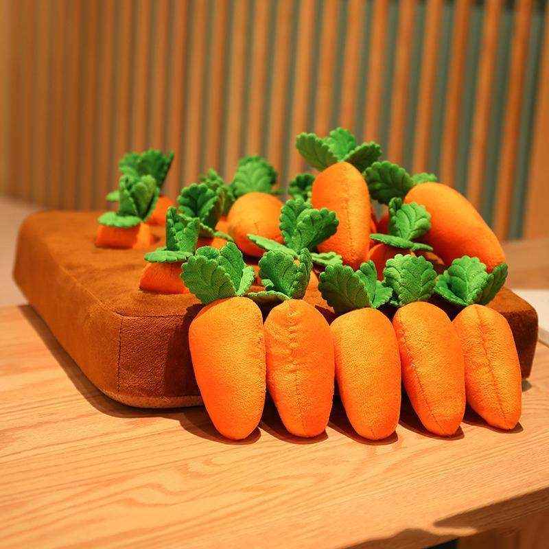 Dog Snuffle Toys Carrots Plush Dog Toy for Interactive Play and Foraging Skills
