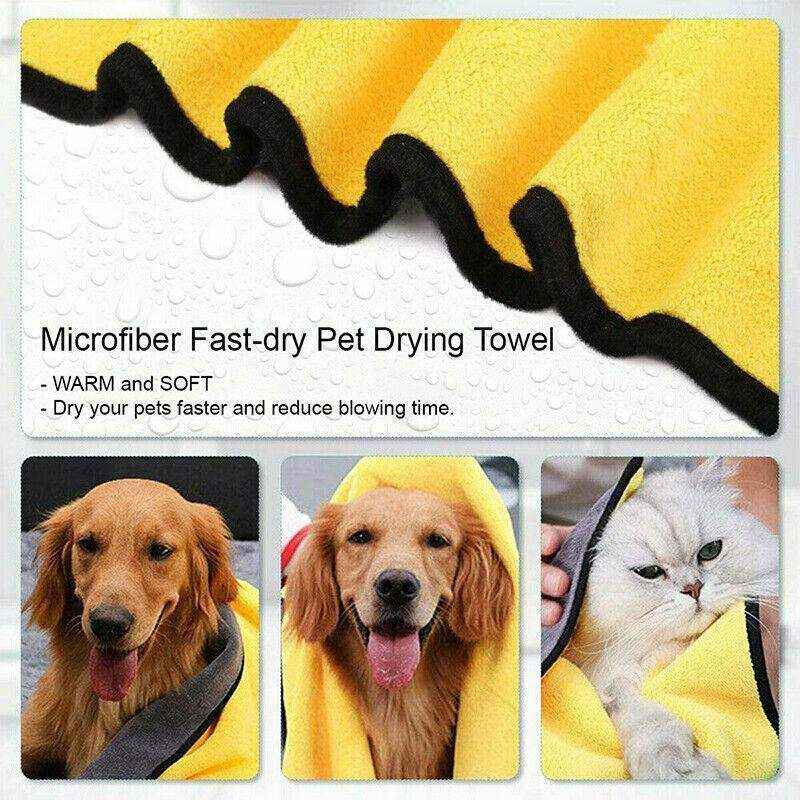 Ultra-Absorbent Microfiber Dog Towel for quick drying