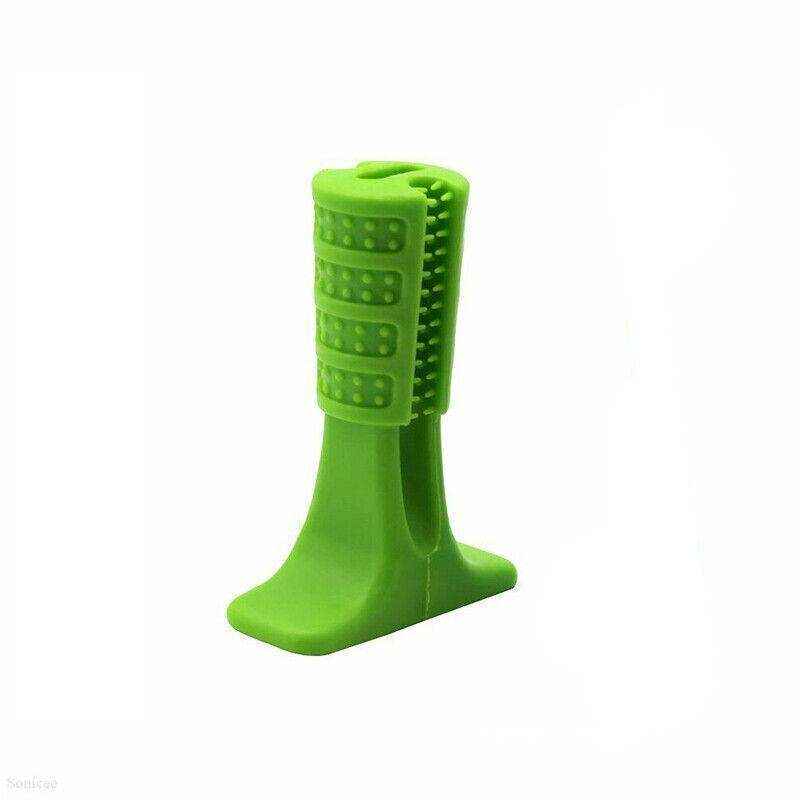 Durable dog chew toy with toothbrush design for effective teeth cleaning