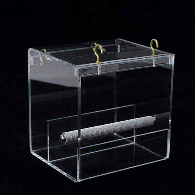 Acrylic Automatic Parrot Bird Feeder 13*13*11cm