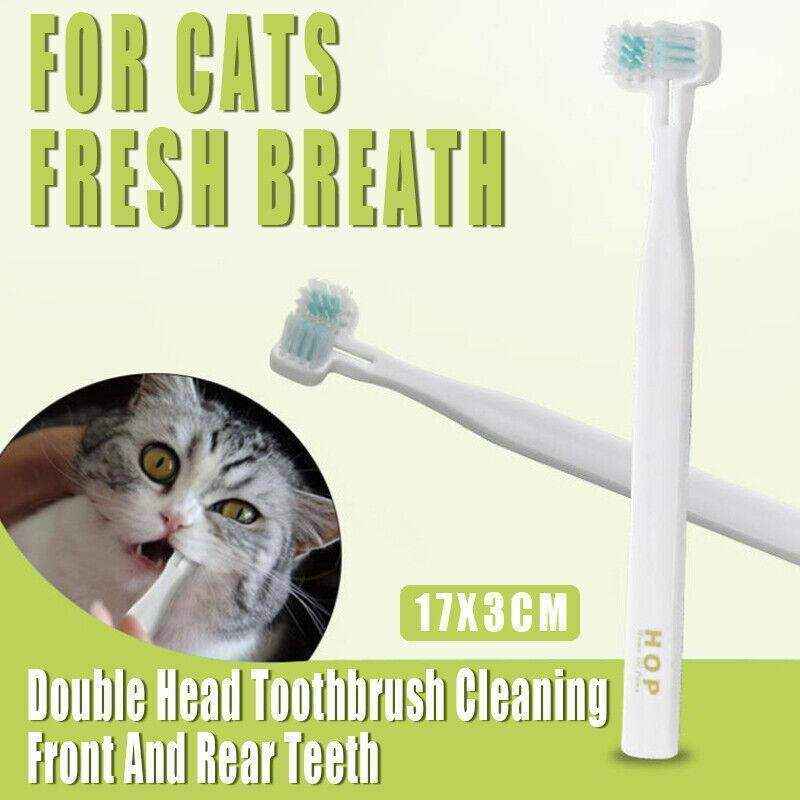 Double-Head pet toothbrush for dogs and cats