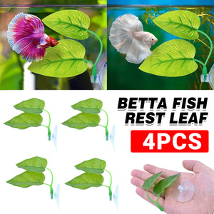 4pcs Artificial Betta Fish Leaves Artificial Aquarium Plants