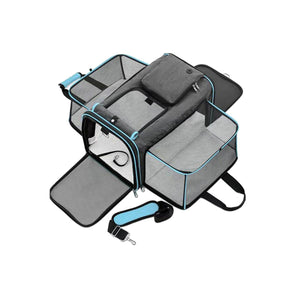 Cat Carrier Bag - Expandable Travel Pet Bag (48x30x31cm)