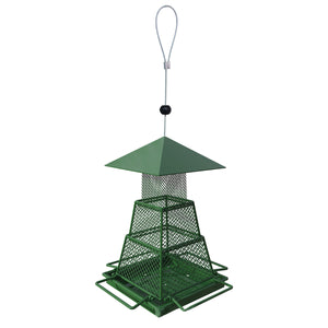 Retractable Outdoor Bird Feeder - Extendable Hanging Metal Bird Feeder for Garden
