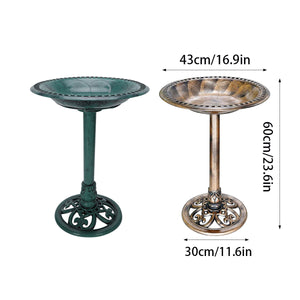 Pedestal Bird Bath for Outdoor Garden | Antique Vintage Style