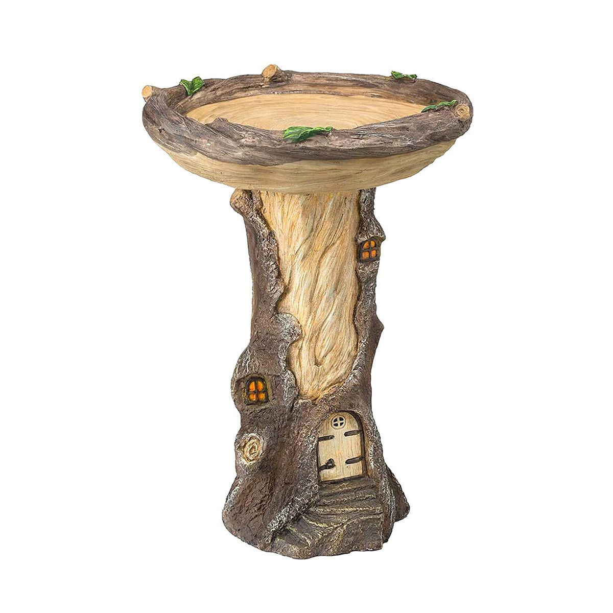 Resin Bird Feeder Birdbath Statue - Outdoor Garden Decor with Animal Design