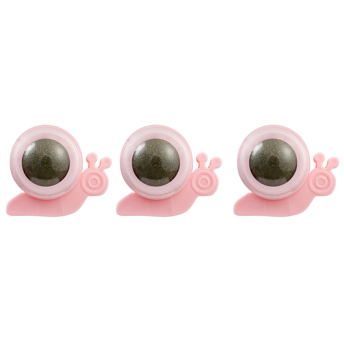 Snail Shape Catnip Toy Set With Adhesive Back and Mint Ball