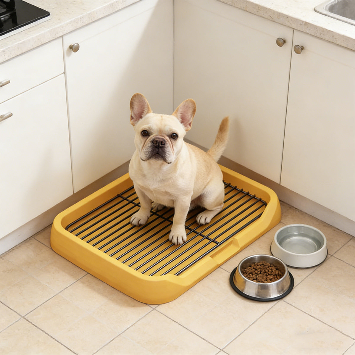 Flat Dog Toilet Tray With Iron Frame