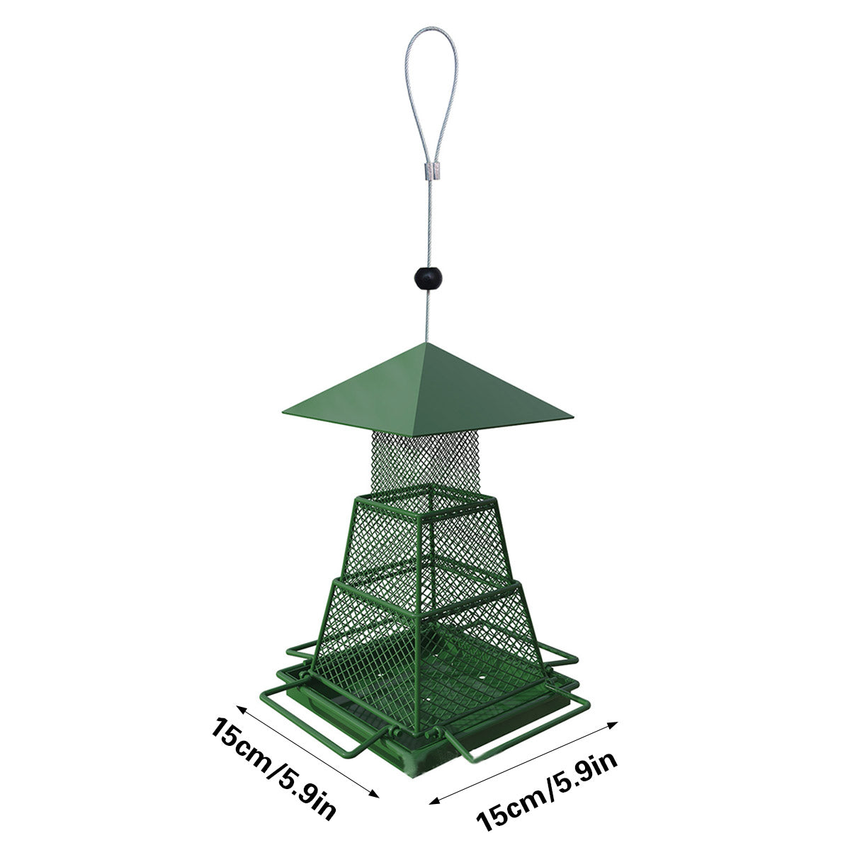 Retractable Outdoor Bird Feeder - Extendable Hanging Metal Bird Feeder for Garden