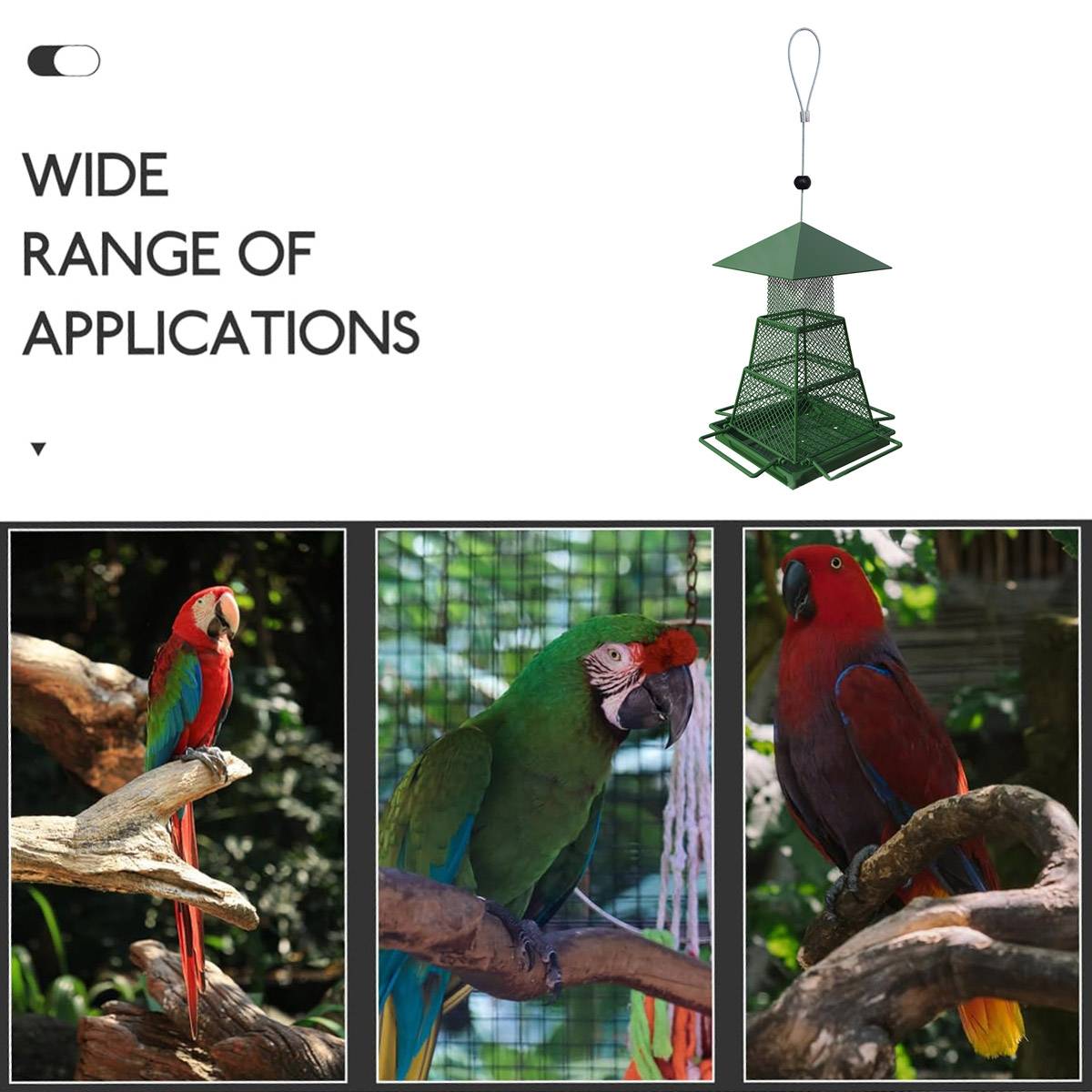 Retractable Outdoor Bird Feeder - Extendable Hanging Metal Bird Feeder for Garden