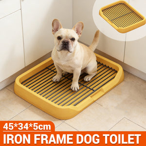 Flat Dog Toilet Tray With Iron Frame