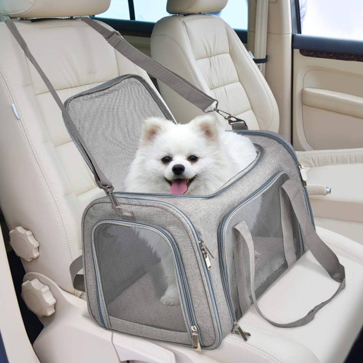Pet Travel Bag - Foldable Breathable Cat & Dog Carrier (50cm)