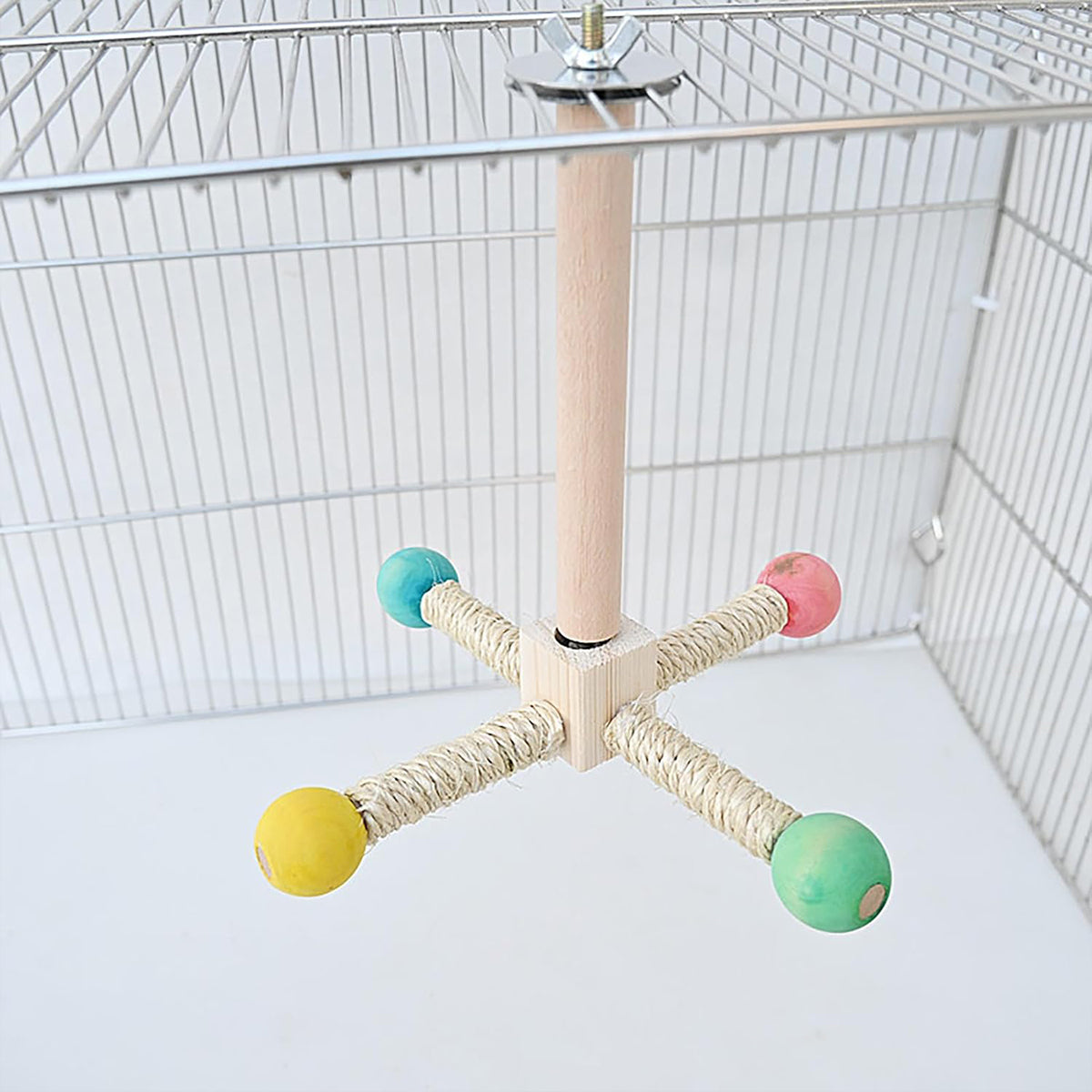 360° Rotating Bird Stand with Silent Bearings for Parrots and Budgies