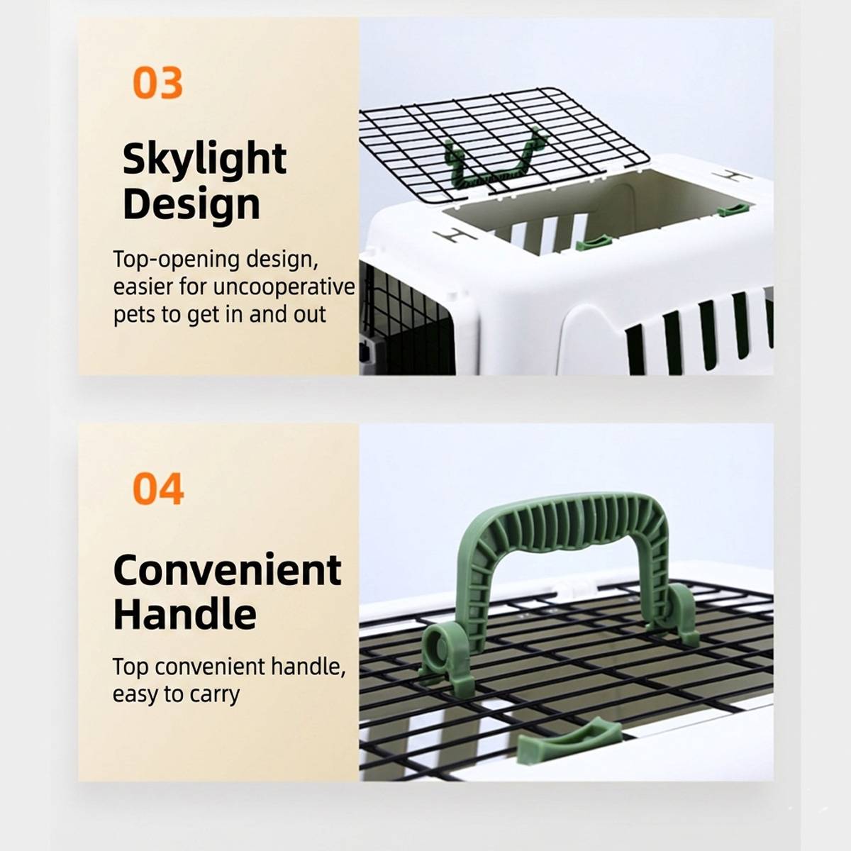 Pet Airline Crate - Travel Carrier for Cats & Dogs (IATA Style)