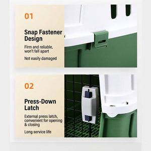 Pet Airline Crate - Travel Carrier for Cats & Dogs (IATA Style)