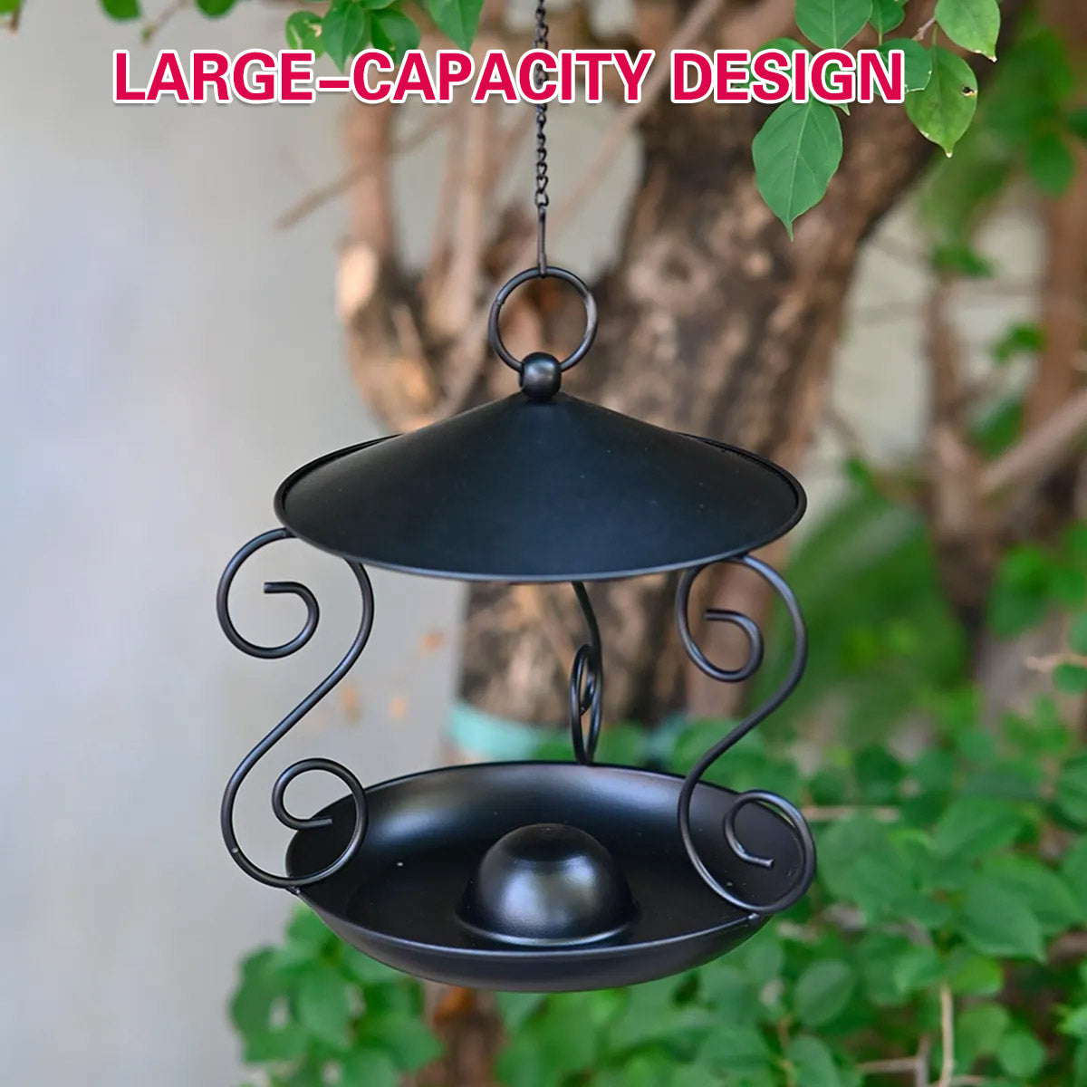 Hanging Metal Bird Feeder for Outdoor Garden & Wild Birds