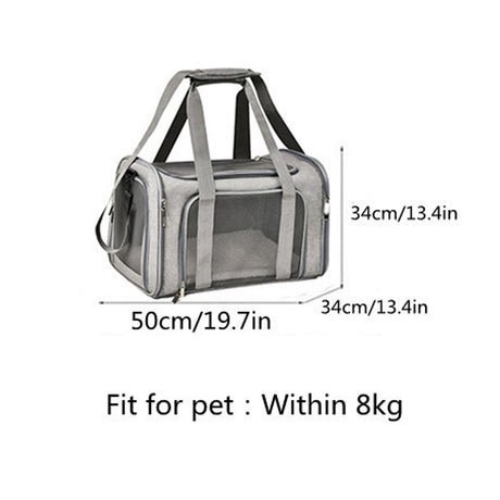 Foldable 50cm pet carrier bag for cats and small dogs – product view 4
