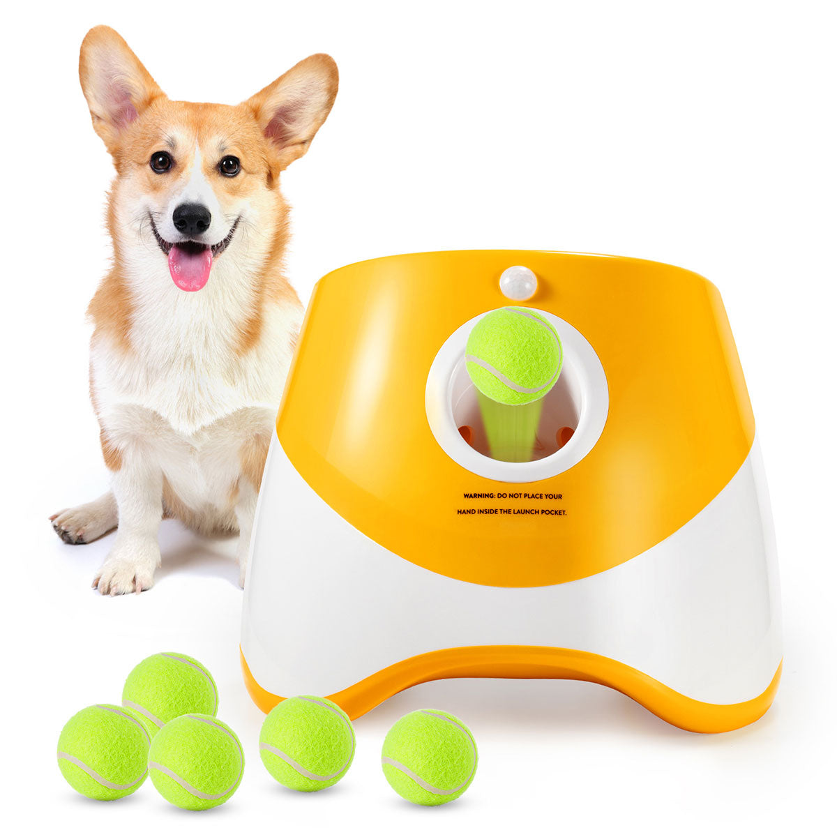 Pet Ball Thrower Outdoor Elastic Tennis Launcher Dog Toy Automatic Ball Machine