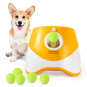Pet Ball Thrower Outdoor Elastic Tennis Launcher Dog Toy Automatic Ball Machine