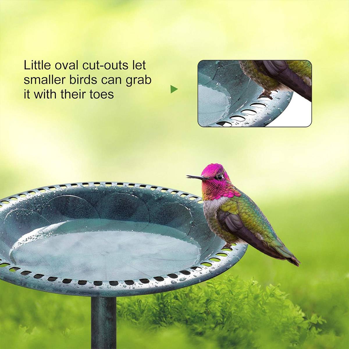 Pedestal Bird Bath for Outdoor Garden | Antique Vintage Style