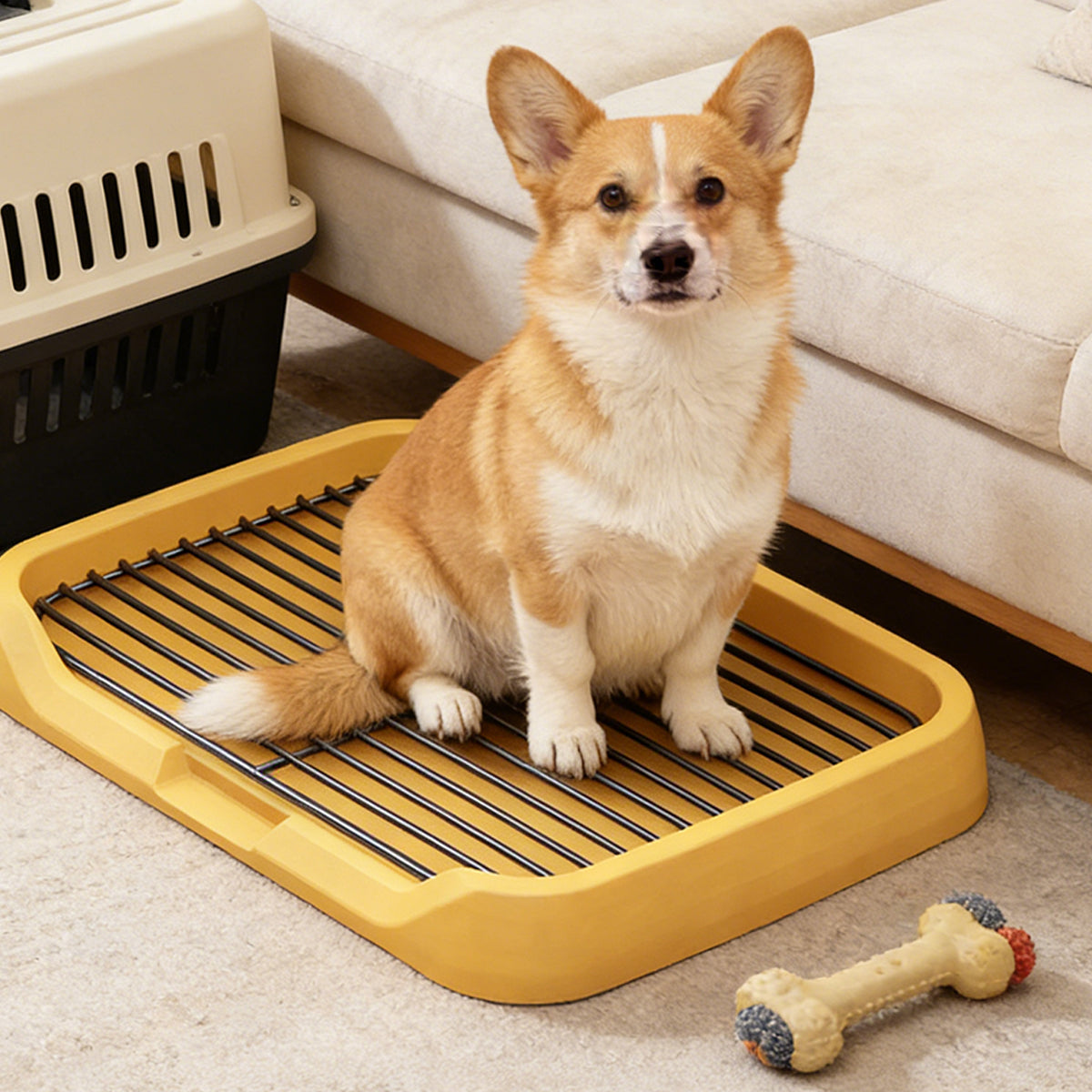 Flat Dog Toilet Tray With Iron Frame