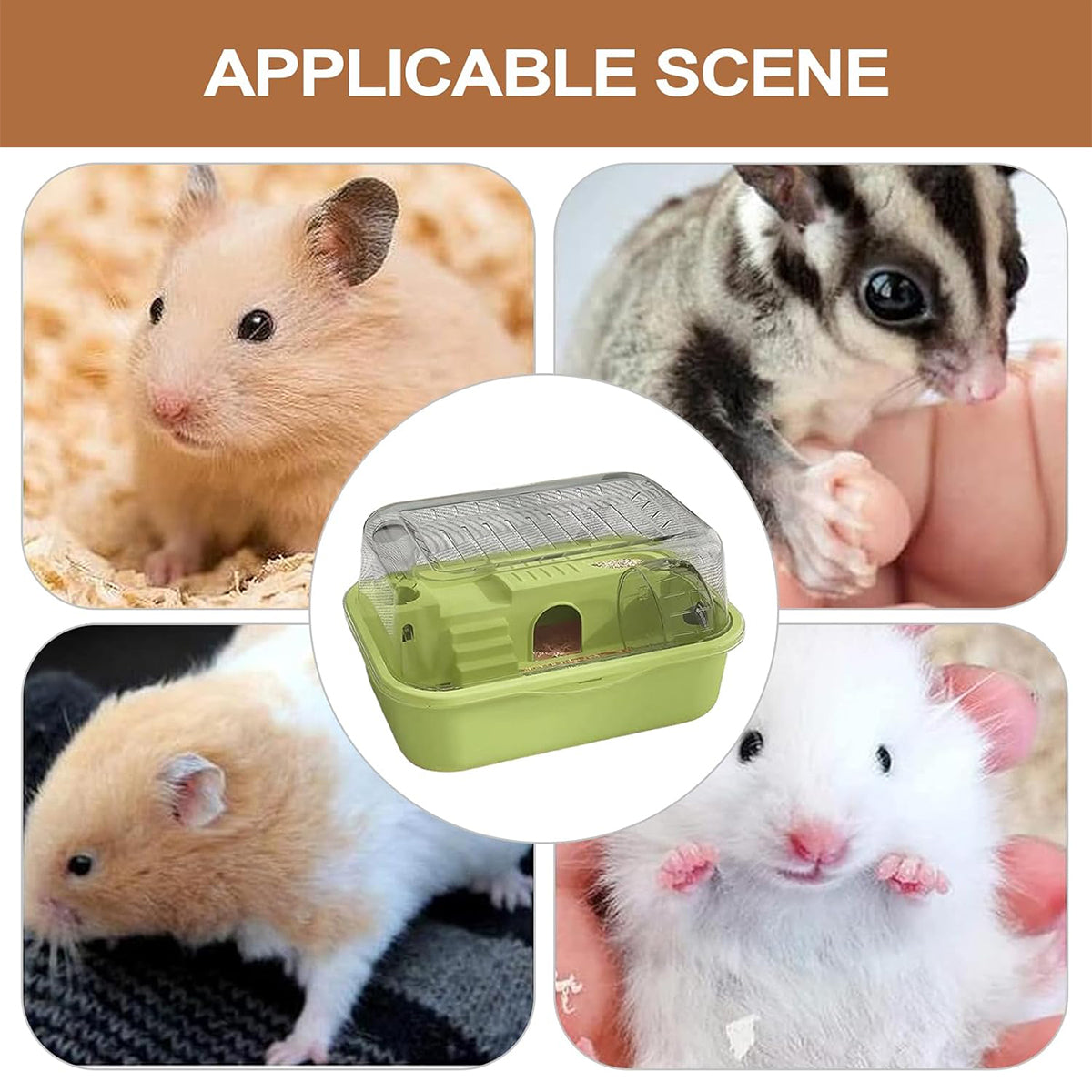 Double-Level Hamster Cage With Acrylic Lid 35cm