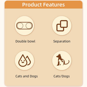 Modern Double Feeder with Elevated Pet Bowl Design for Cats and Small Dogs