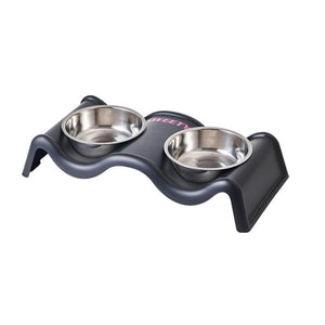 Modern Double Feeder with Elevated Pet Bowl Design for Cats and Small Dogs