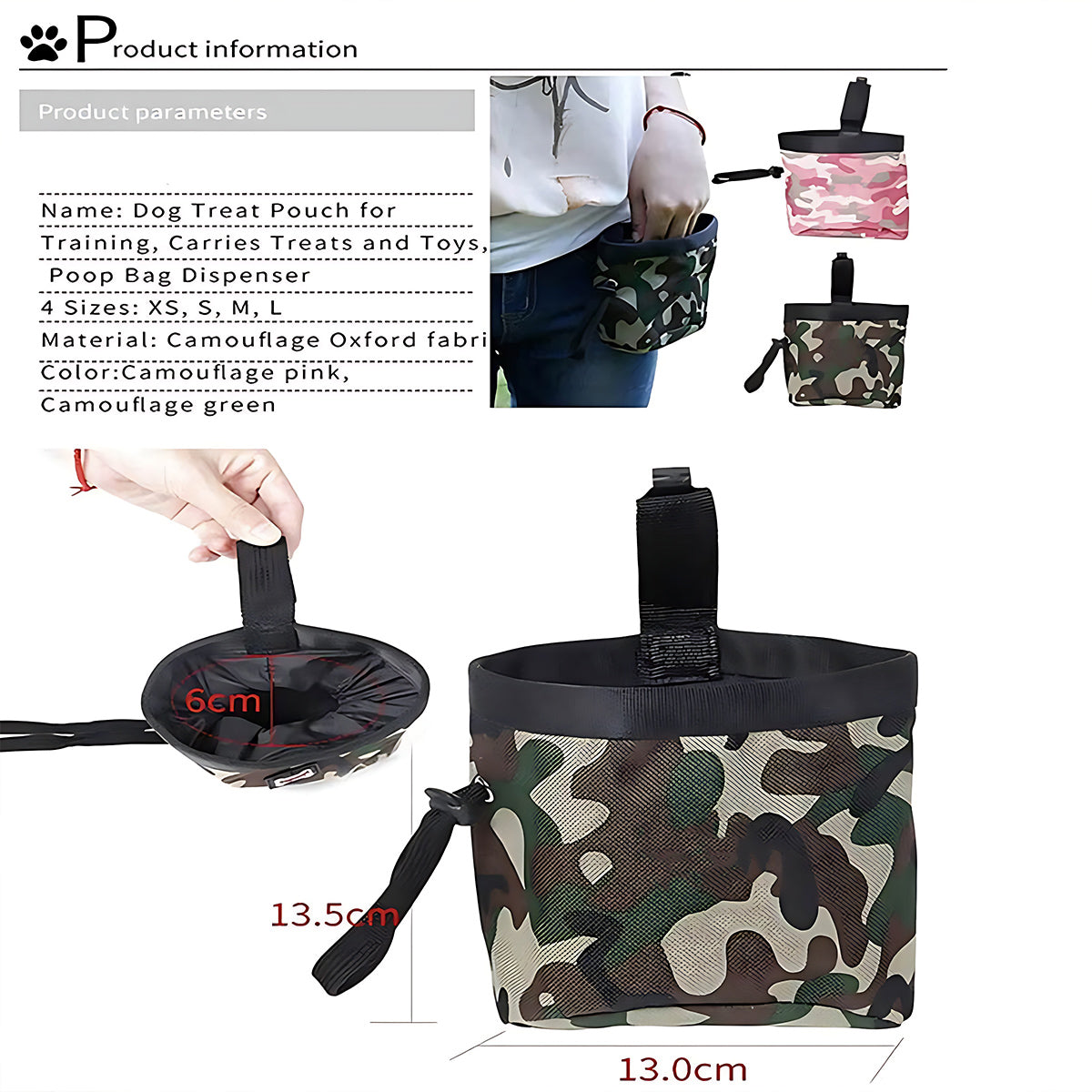 Dog Training Pouch With 2 In 1 Whistle Clicker