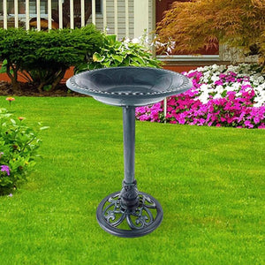 Pedestal Bird Bath for Outdoor Garden | Antique Vintage Style