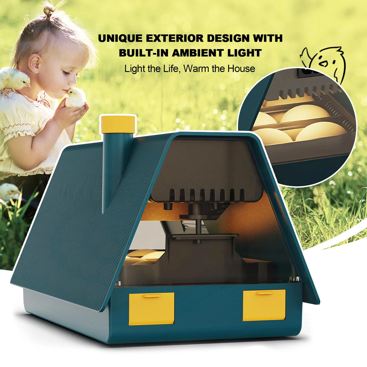 Smart 10 Egg Incubator With Automatic Turning & LED Candling