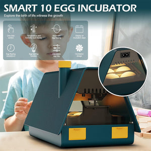 Smart 10 Egg Incubator With Automatic Turning & LED Candling