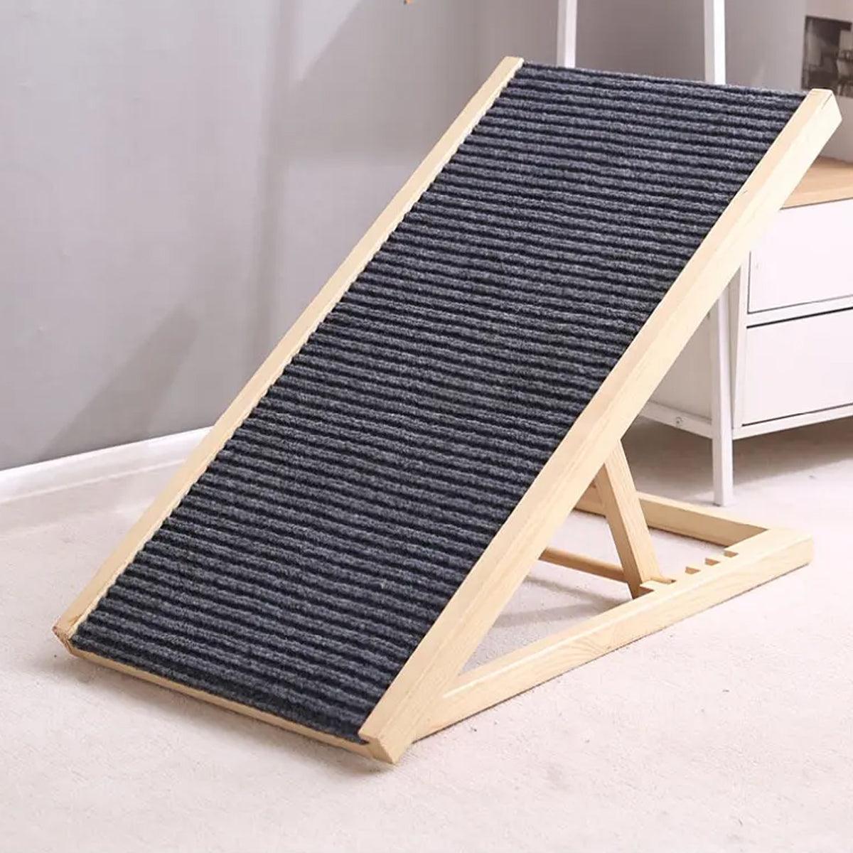 Adjustable Dog Ramp for Small Dogs Wooden Ramp with Non-Slip Surface