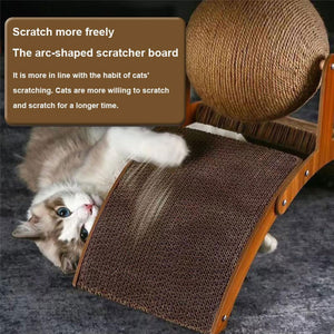 Vertical Cat Scratching Board With Sisal Ball