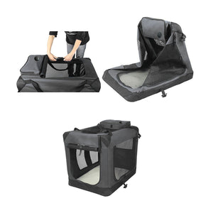 Foldable Pet Carrier With Steel Frame 72cm