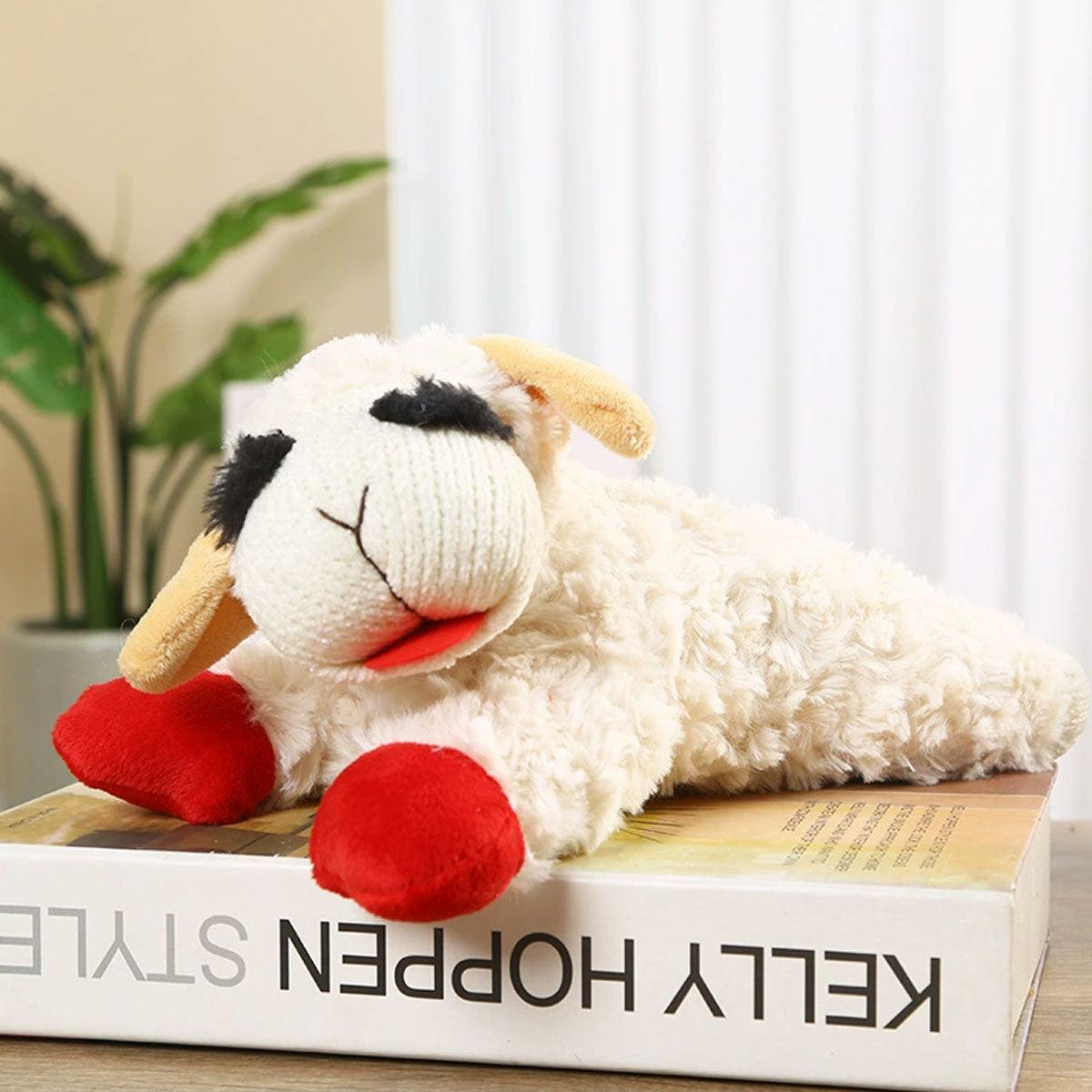 Soft Plush Dog Toy with Squeaker Chew & Interactive Play
