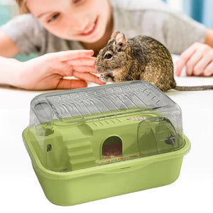Double-Level Hamster Cage With Acrylic Lid 35cm