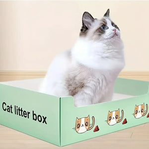 Disposable Cat Litter Box Foldable Waterproof Set