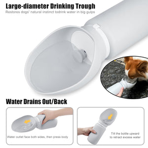 Foldable Dog Water Bottle 550ml Leakproof Pet Travel Dispenser