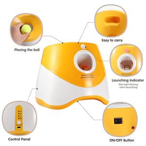 Pet Ball Thrower Outdoor Elastic Tennis Launcher Dog Toy Automatic Ball Machine