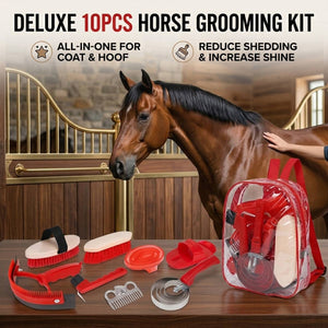 Horse Grooming Kit 10PCS - Horse Comb Brush Set for Stables