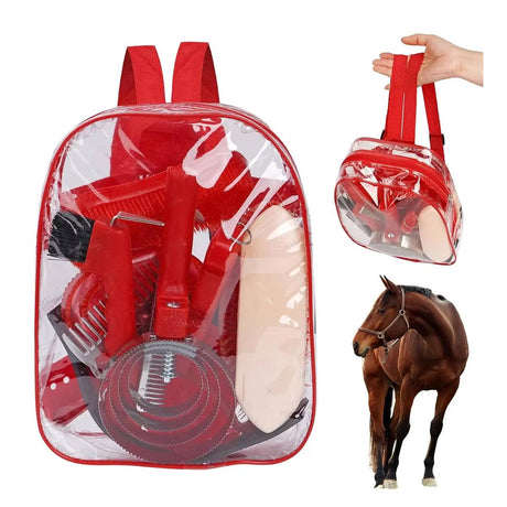 Ten-piece horse grooming kit with carry tote – product view 12