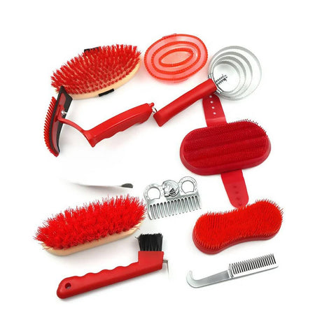 Ten-piece horse grooming kit with carry tote – product view 7